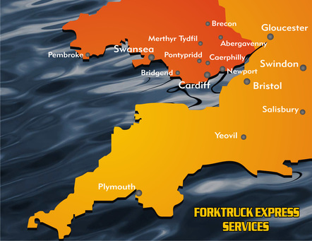 Fork Truck Express Services Wales & South West Coverage